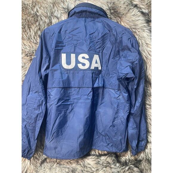 Special Olympics Team USA Navy Blue‎ Nylon Columbia Men's M Wind Breaker Jacket - Picture 4 of 4